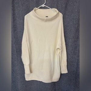 Free People Cream Oversized Sweater